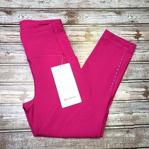 BNWT Lululemon Swift Speed HR Crop 21" Magenta Size 4